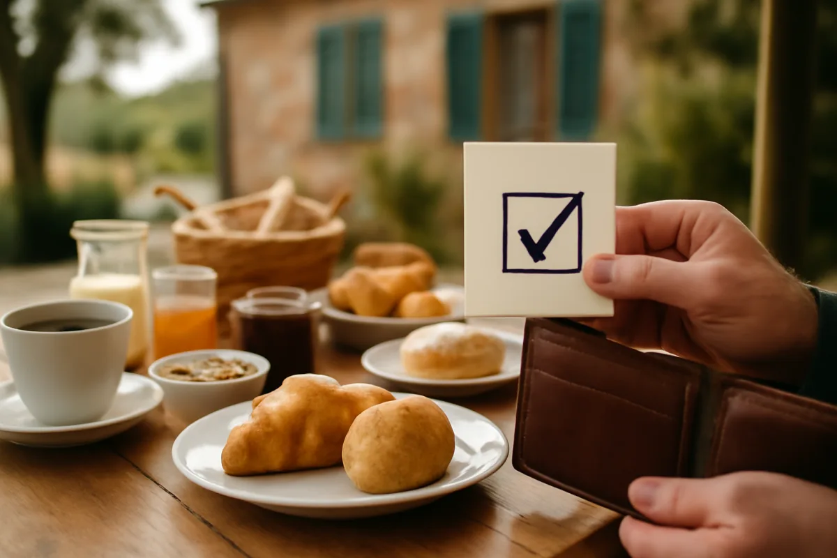 La colazione tipica in agriturismo si paga a parte? Evita le sorprese con la regola delle tariffe trasparenti